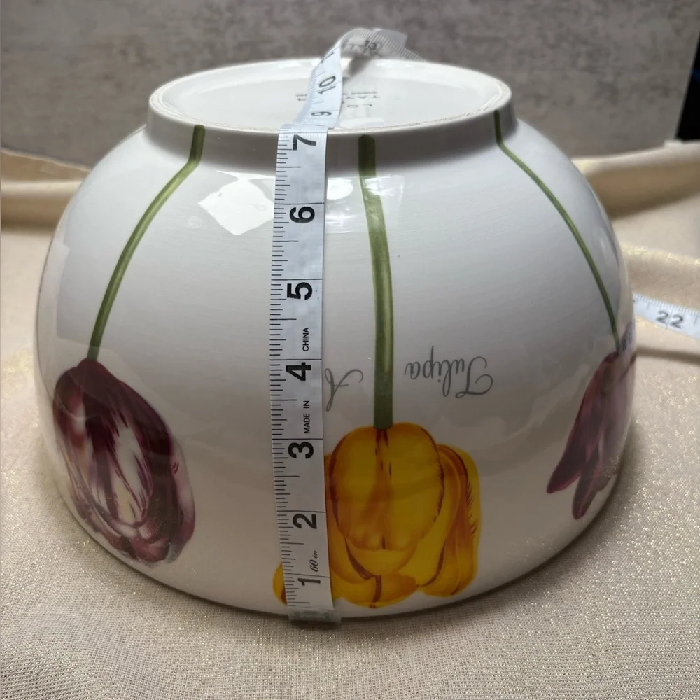 Lord and Taylor Pottery Tulip Bowl R.B. Bernarda Portugal Serving Bowl